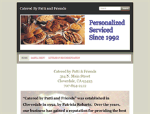 Tablet Screenshot of cateredbypatti.com